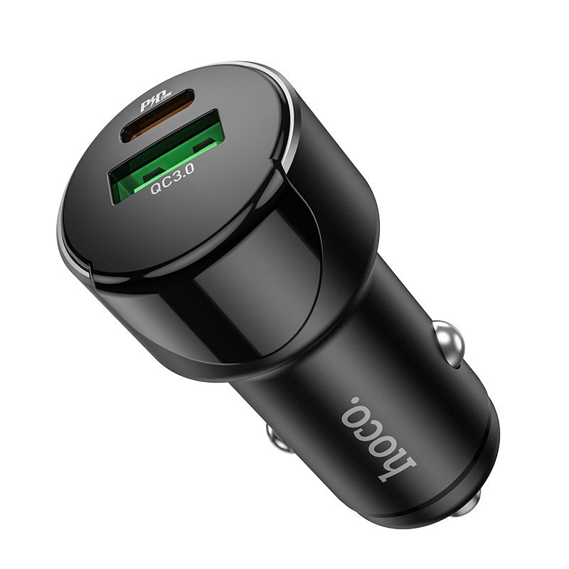 УЗУ_Блок авто_выходы USB Type C 3000 mA/USB 3000 mA_HOCO_Z42_черный