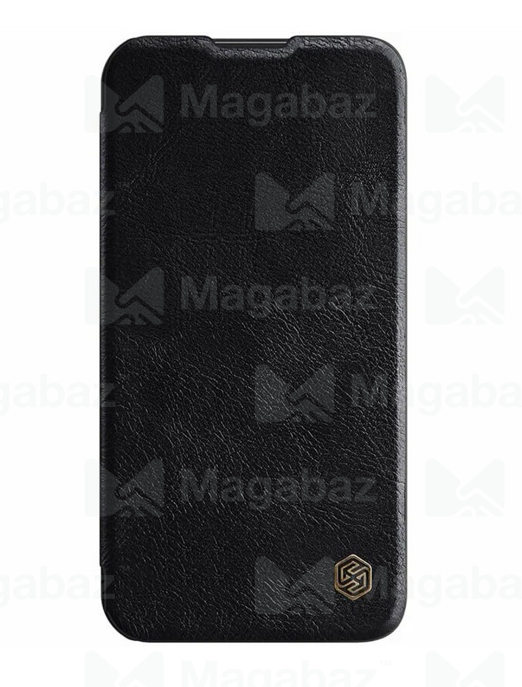 Чехол-книжка для_Apple-- iPhone 14 PRO_1.304_Nilkin_Slider камера_с визитницей_Black