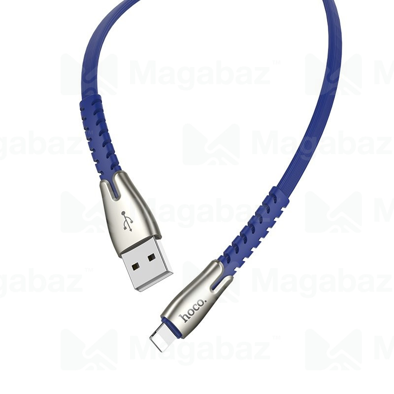 USB-кабель_Apple-- Lightning_HOCO_U58_в переплете_синий_1,2м