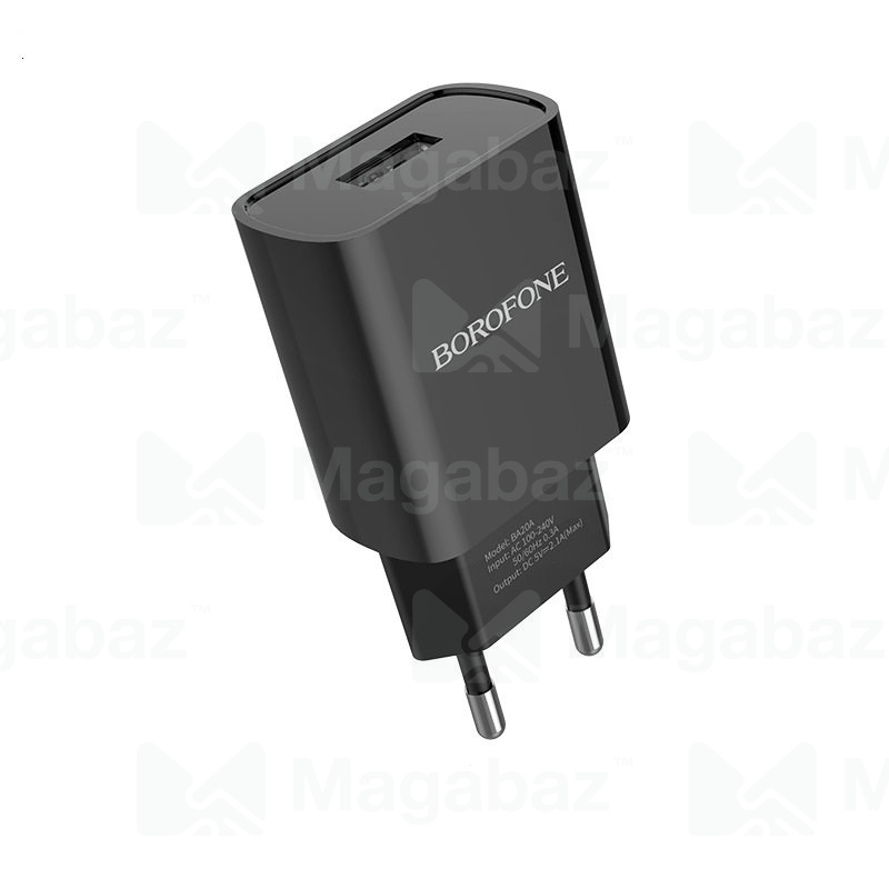 УЗУ блок-сеть_выход USB 2100 mA_Borofone_BA20A_черный