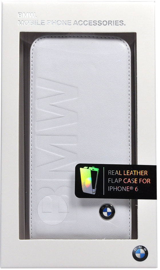 Чехол-книжка для_Apple-- iPhone 6 * 6s_1.310_CG - mobile_BMW_Logo Signature Flip_белый