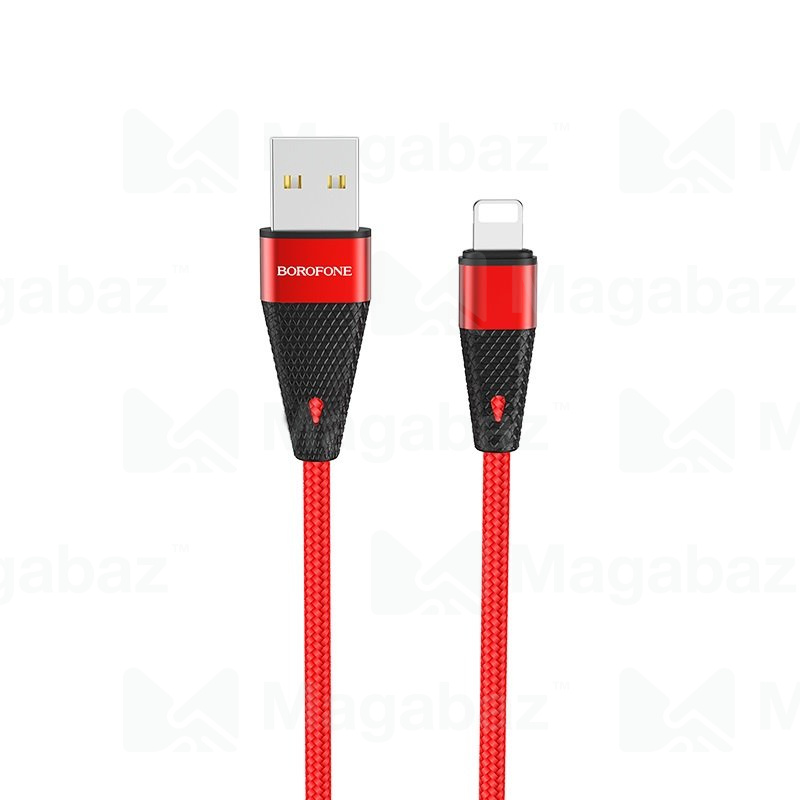 USB-кабель_Apple-- Lightning_Borofone_BU10_в переплете_красный_1,2м