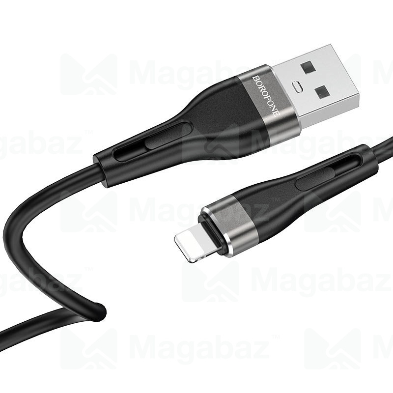 USB-кабель_Apple-- Lightning_Borofone_BX46_TPU_черный_1м