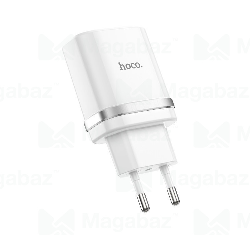 УЗУ блок-сеть_выход USB 3000 mA_с подсветкой_HOCO_C12Q_белый