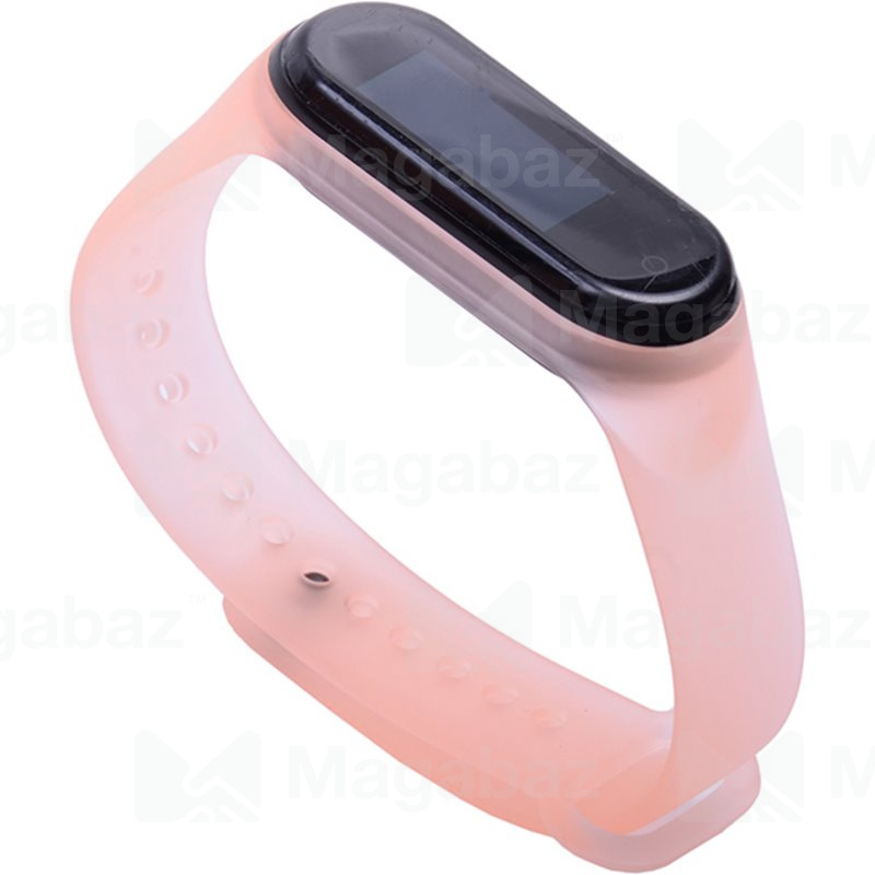 Ремешок на руку для_Xiaomi-- Mi Band 4 * Mi Band 3_No Name_TPU_Вид №4_оранжевый_5_тех.пак.
