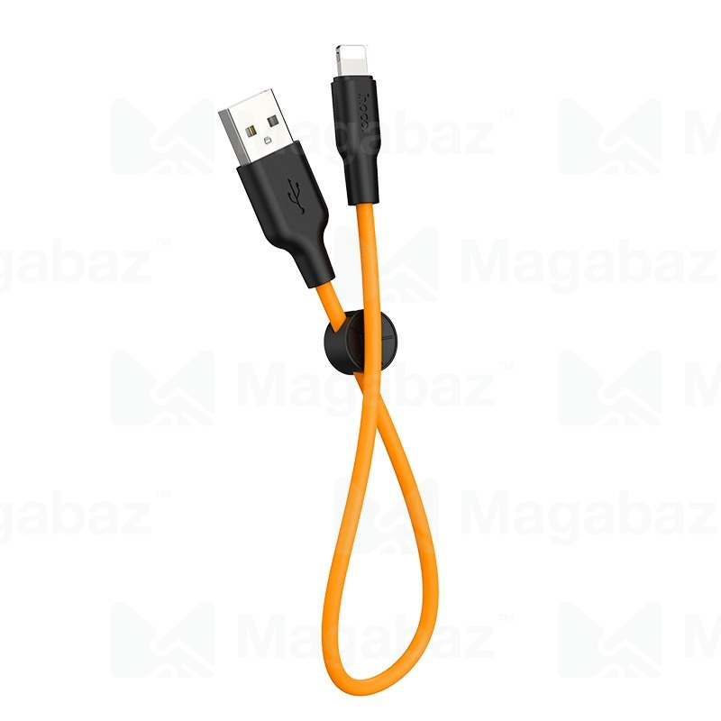 USB-кабель_Apple-- Lightning_HOCO_X21 Plus_силиконовый_оранжевый_0,5м
